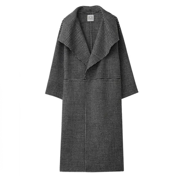 Toteme Jackets & Blazers - Toteme Black and White Checkered Annecy Coat | XS